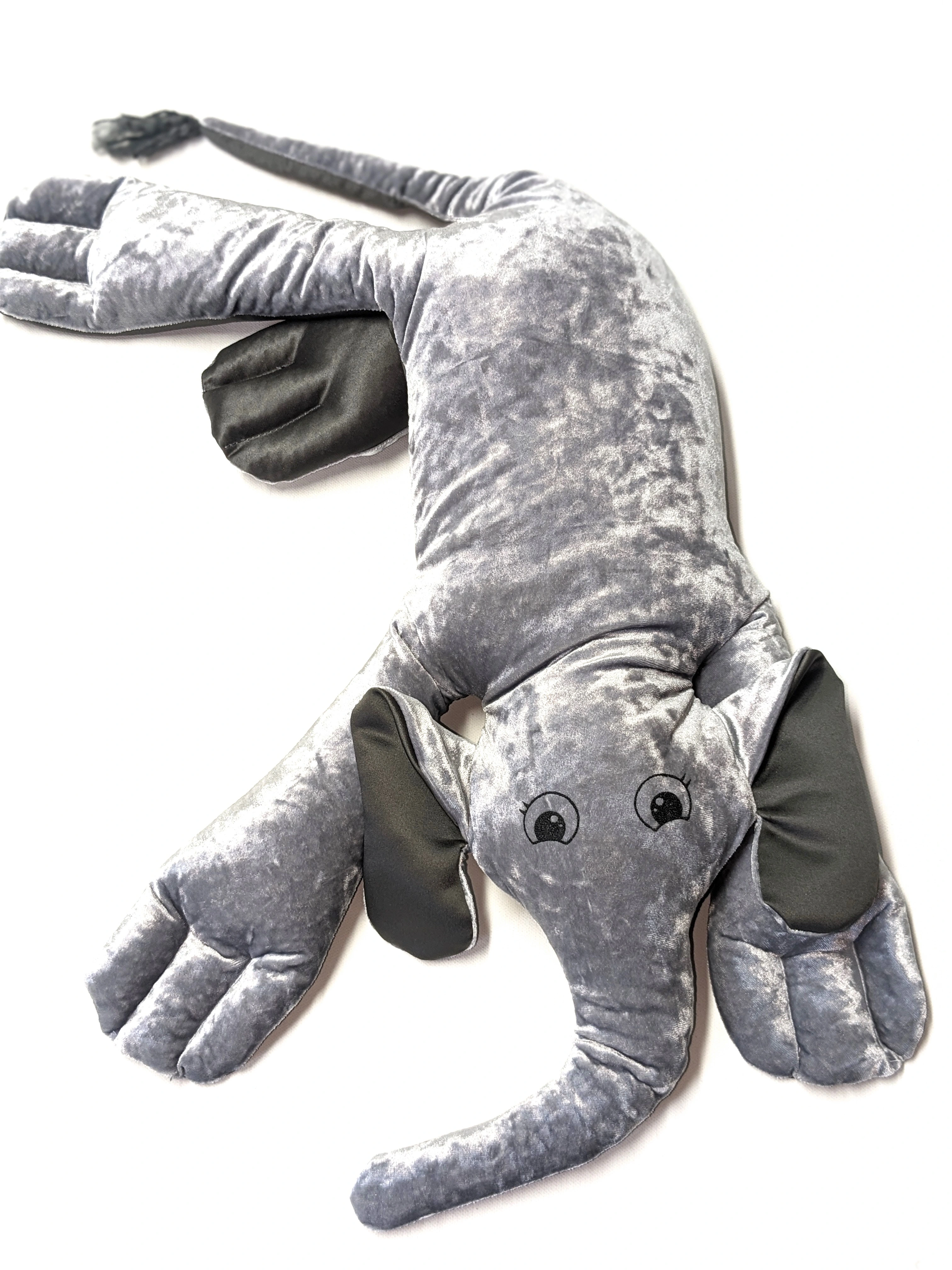 Therapeutic Grey Plush Elephant